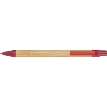 Logo trade promotional merchandise picture of: Wheatstraw and bamboo ballpen HALLE