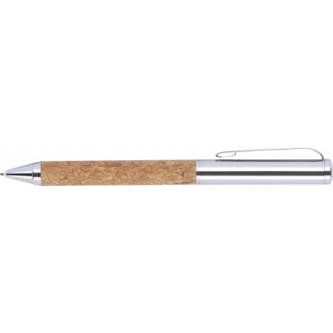 Logo trade promotional merchandise photo of: Twist-ballpen metal and cork LILLEHAMMER