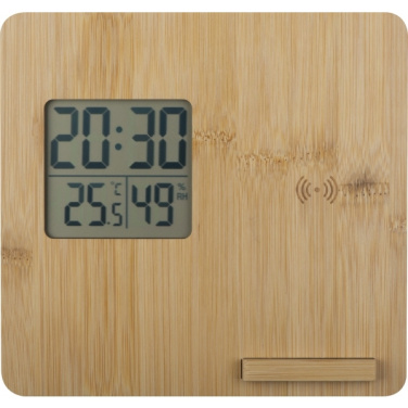 Logo trade promotional item photo of: Bamboo weather station GRANADA