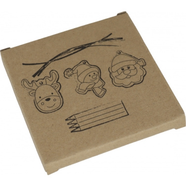 Logo trade promotional giveaways image of: Christmas tree tag painting set DRESDEN
