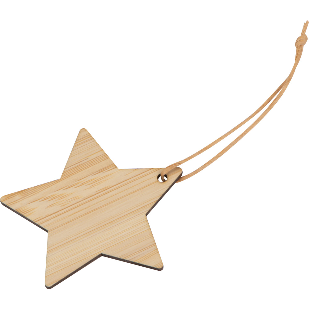 Logotrade promotional merchandise photo of: Bamboo star pendant FOGGIA