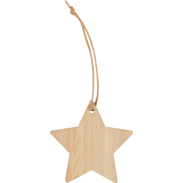 Logo trade corporate gift photo of: Bamboo star pendant FOGGIA
