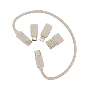Logotrade promotional products photo of: 4in1 cable in wooden case, LH-ZM01