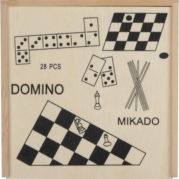 Logo trade promotional items image of: Wooden game collection RIGA