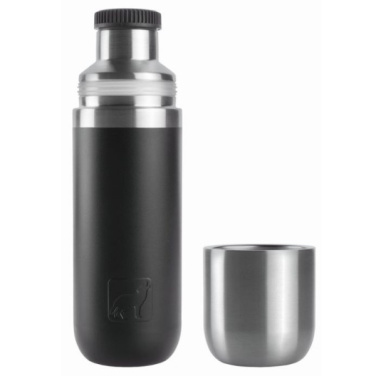 Logo trade advertising product photo of: Vacuum bottle DINARA Schwarzwolf