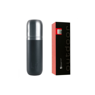 Logo trade business gift photo of: Vacuum bottle DINARA Schwarzwolf