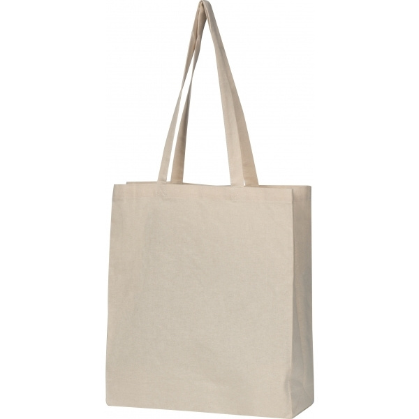 Logo trade promotional giveaway photo of: Organic cotton bag with bottom fold INNSBRUCK