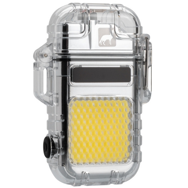 Logotrade promotional merchandise image of: Electrical lighter CALBUCO Schwarzwolf