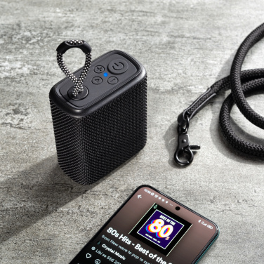 Logo trade advertising product photo of: Waterproof bluetooth speaker HARDEOL Schwarzwolf