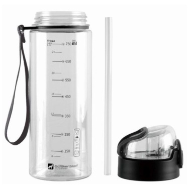 Logotrade promotional giveaway picture of: Drinking bottle SEYHAN 900 ml Schwarzwolf