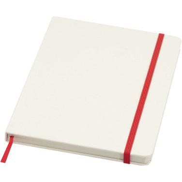 Logo trade promotional giveaway photo of: Bass A5 recycled hard cover notebook with lined pages