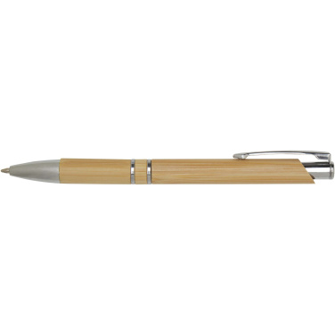 Logo trade promotional gifts image of: Wicker bamboo ballpoint pen