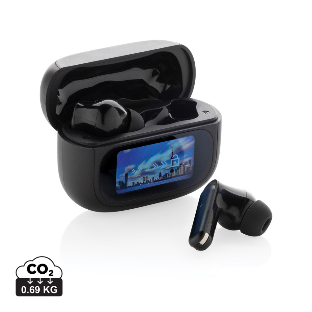 Logotrade promotional gifts photo of: Airtune RCS recycled plastic ANC earbuds with touch screen