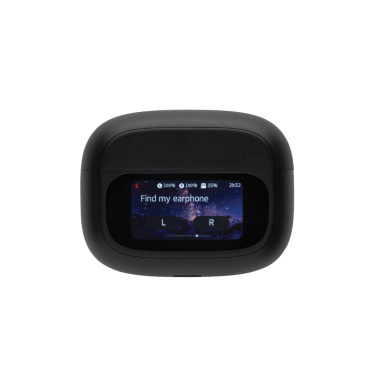 Logotrade promotional gift image of: Airtune RCS recycled plastic ANC earbuds with touch screen