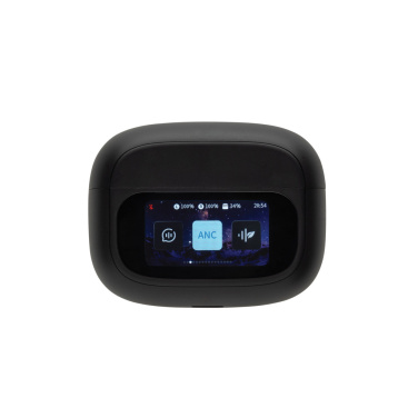 Logotrade promotional gift image of: Airtune RCS recycled plastic ANC earbuds with touch screen