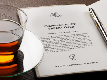 Logo trade corporate gifts picture of: Recycled Elephant Poo Notebook 209734400