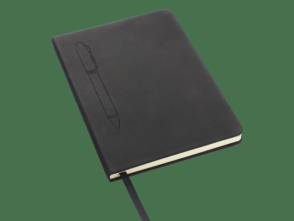 Logo trade advertising products image of: Magnetic notebook with a pen 124715100