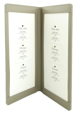 Logo trade advertising products image of: Menu cover 1062119
