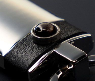 Logotrade promotional merchandise image of: Obsidian stone Keyring 1298095