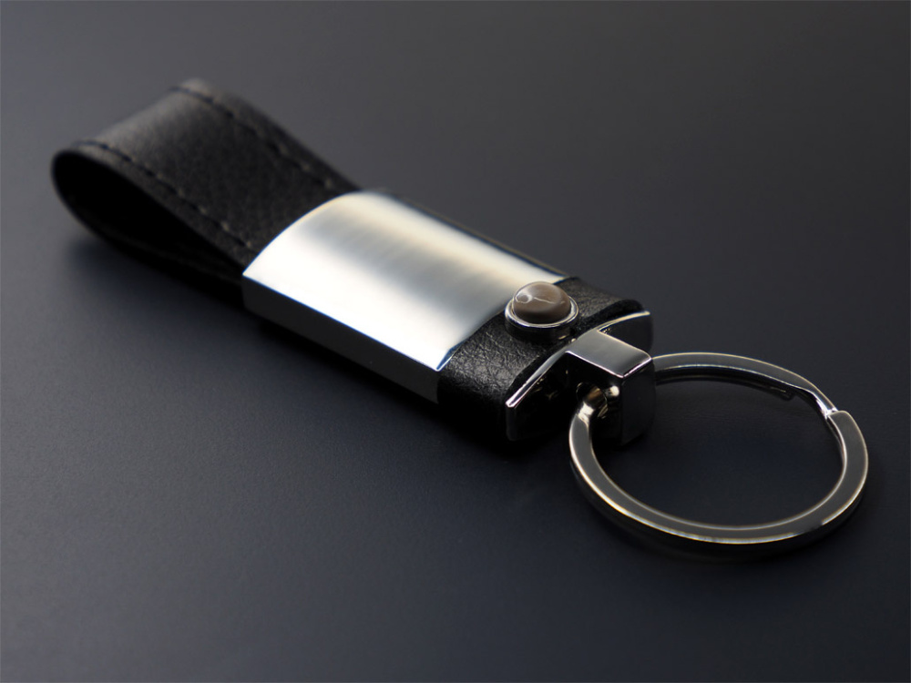 Logotrade promotional item image of: Striped Flint Keyring 1292095