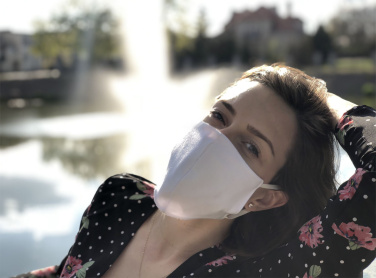 Logotrade promotional merchandise picture of: VENUS PRO cotton face mask with a pocket an HEPA filter 1378165