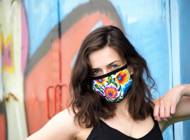 Logo trade business gift photo of: MARS PRO cotton mask (size M) with pocket and HEPA filter 1380165