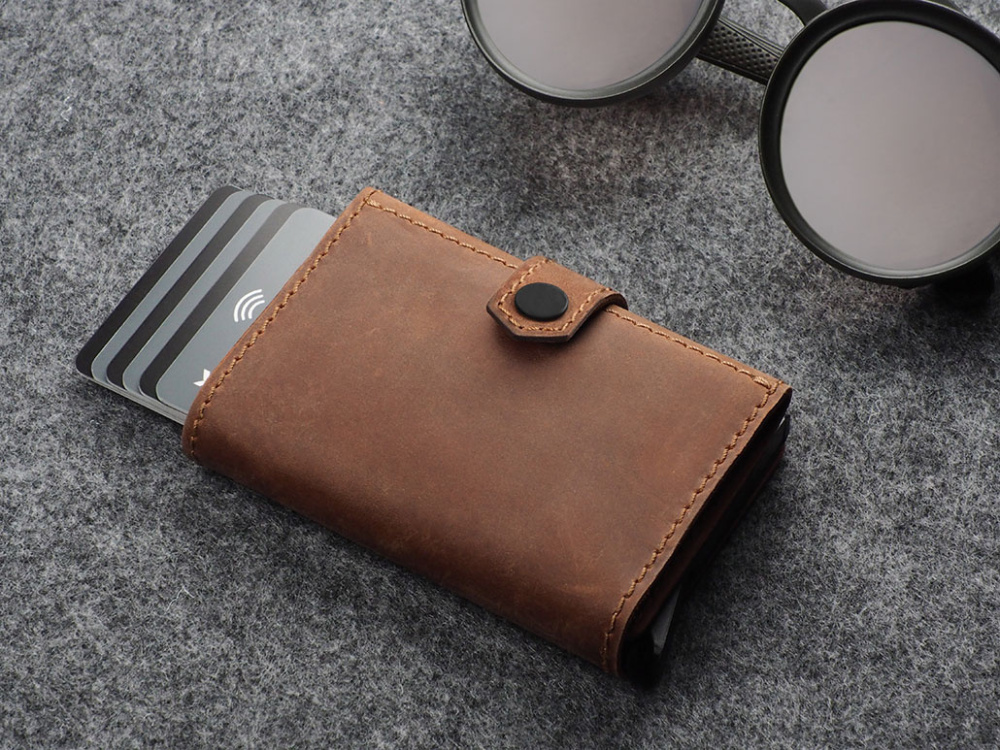 Logotrade advertising product image of: RFID wallet - Hunter Leather 2109284