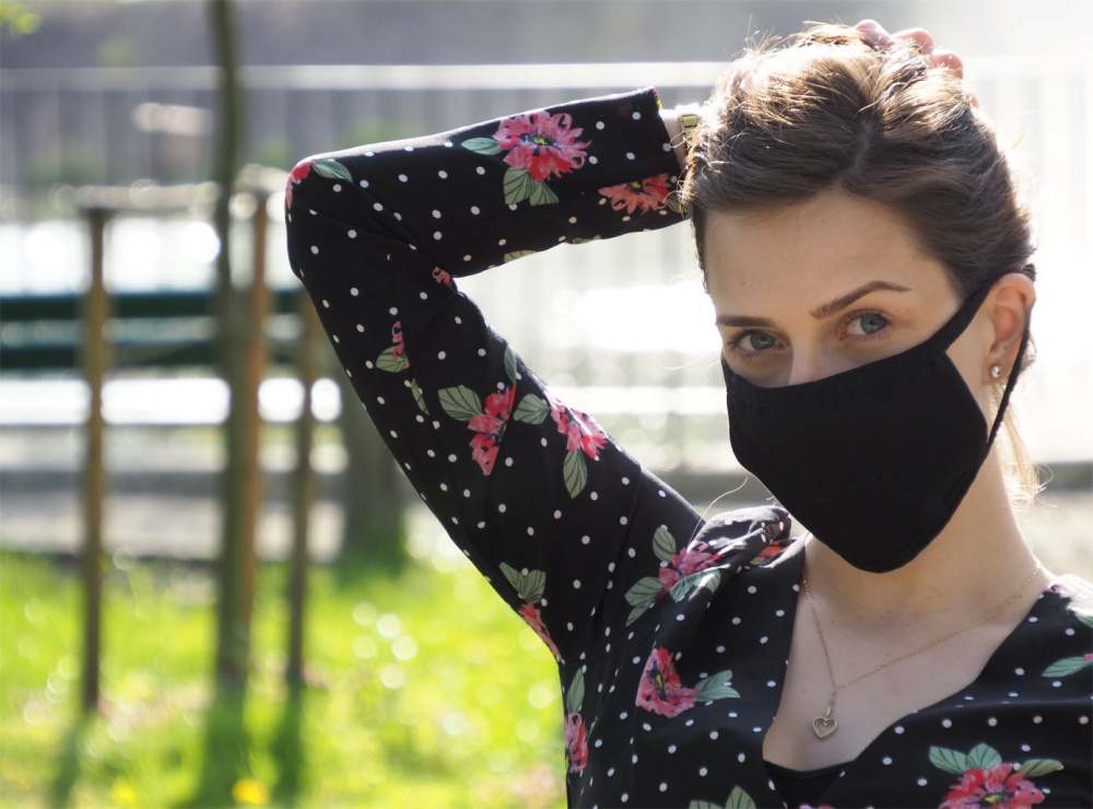 Logotrade promotional merchandise photo of: MARS PRO cotton mask (size L) with pocket and HEPA filter 1570165