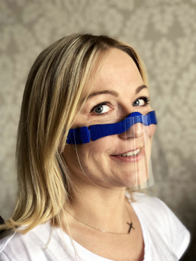 Logo trade promotional giveaways image of: HESTIA clear face shield-mask for mouth and nose 1452162