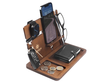 Logo trade promotional gifts image of: Wooden organiser 2016121