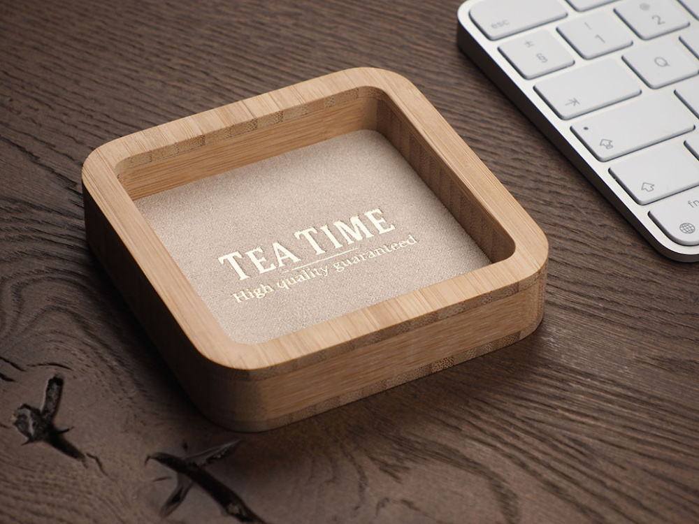 Logo trade promotional giveaways picture of: Wooden desk organiser 1849292