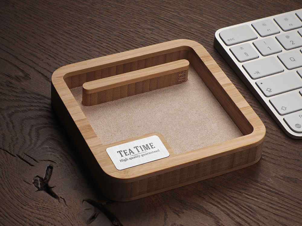 Logotrade promotional gift image of: Wooden desk organiser 1846292