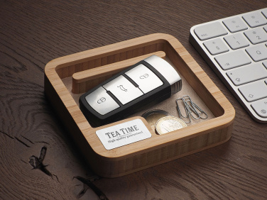 Logo trade promotional giveaways image of: Wooden desk organiser 1846292