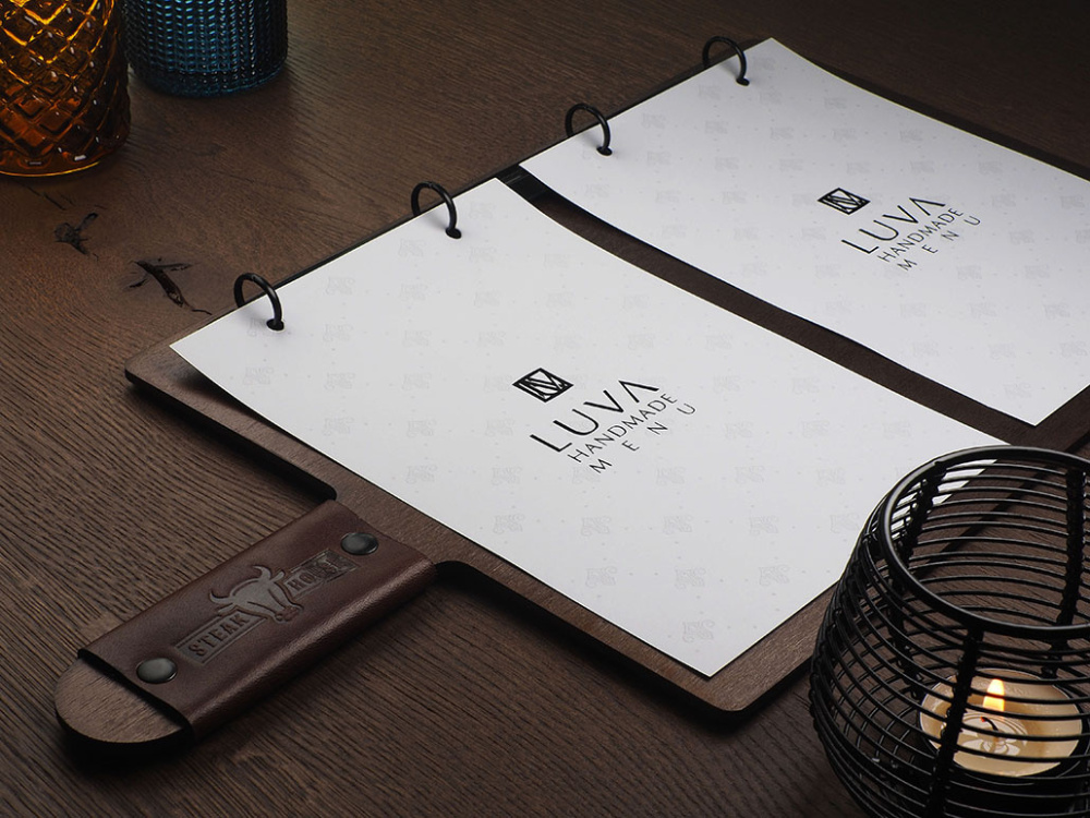 Logo trade promotional giveaways picture of: Menu cover 1864121