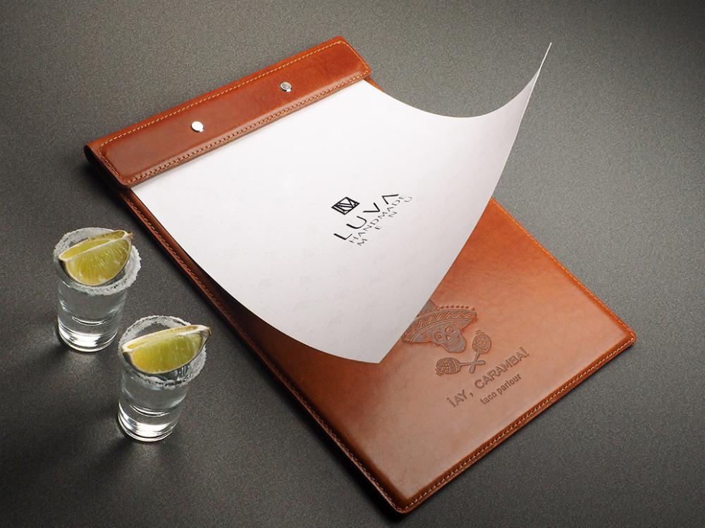 Logo trade promotional merchandise photo of: Menu cover Armstrong 1116141