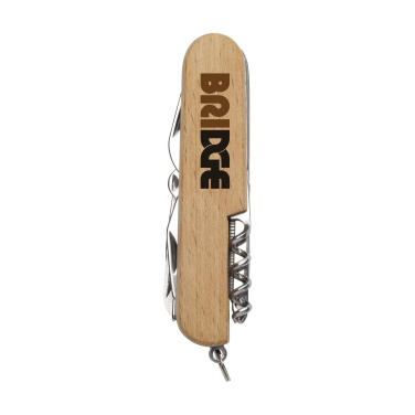 Logo trade promotional items picture of: Beechwood Pocket knife