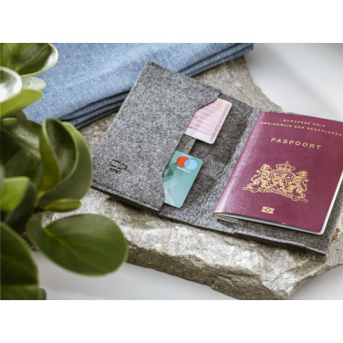 Logo trade promotional gifts image of: Identify GRS RPET Felt passport holder