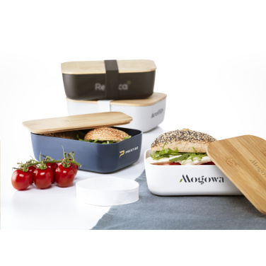 Logo trade promotional gift photo of: Midori Bamboo Lunchbox