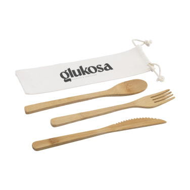 Logo trade business gifts image of: Bambu Cutlery Set