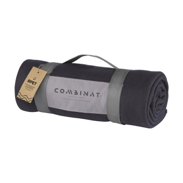 Logo trade corporate gifts picture of: SuperSoft RPET (180 g/m²) fleece blanket