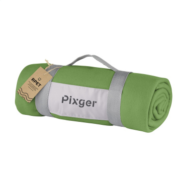 Logo trade promotional gift photo of: SuperSoft RPET (180 g/m²) fleece blanket