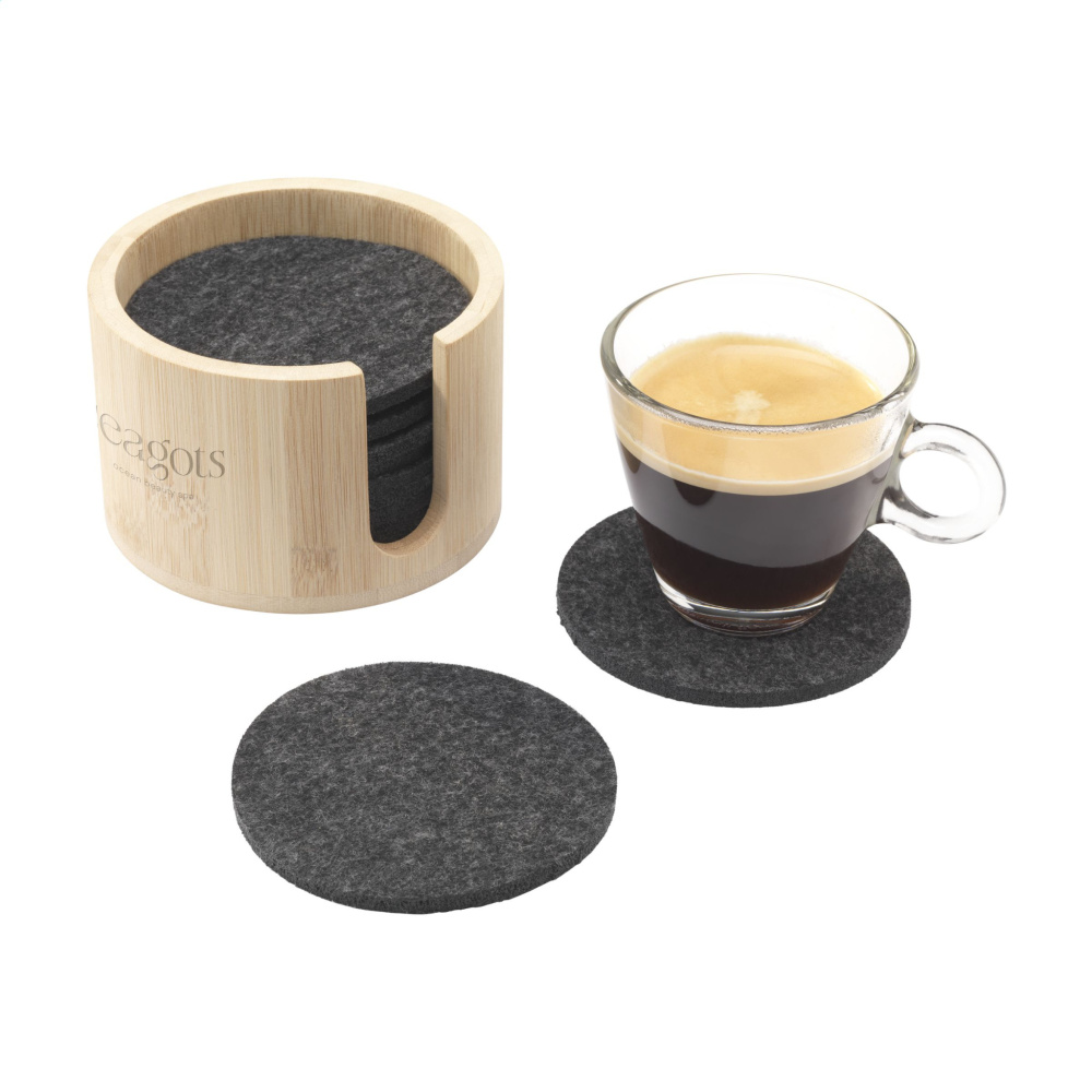 Logo trade promotional gifts image of: Cody Felt Coaster Set