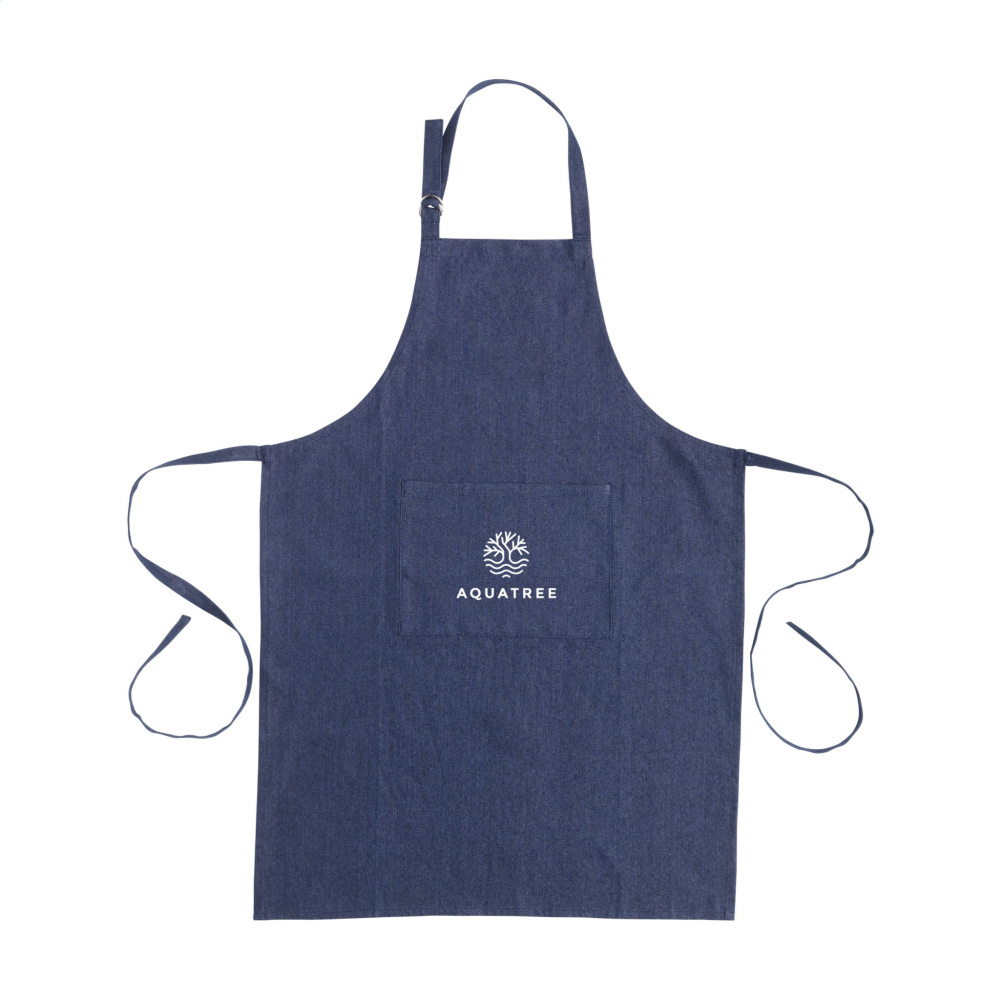 Logo trade promotional gift photo of: Apron GRS Recycled Denim (220 g/m²)