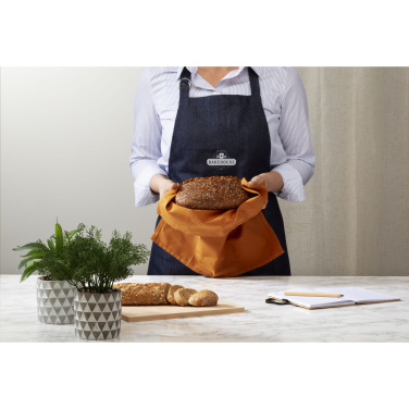 Logo trade corporate gifts image of: Apron GRS Recycled Denim (220 g/m²)