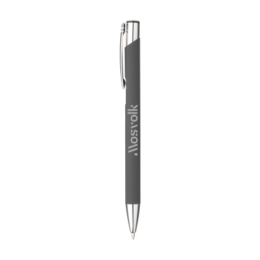 Logo trade promotional merchandise photo of: Ebony Soft Touch pen