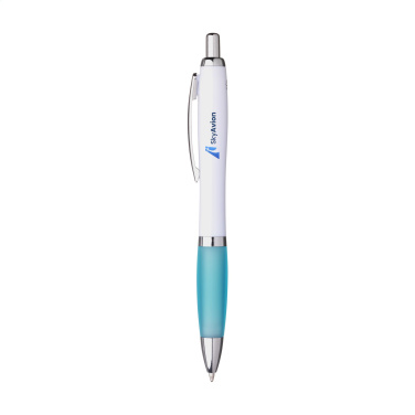 Logo trade promotional products image of: Athos Trans GRS Recycled ABS pen