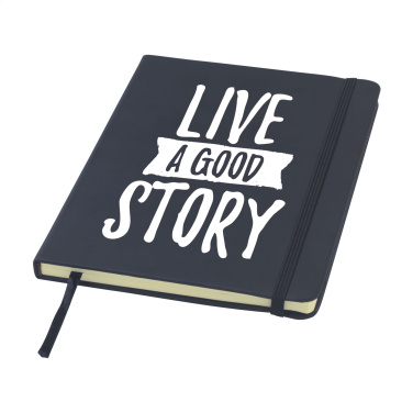 Logo trade promotional giveaways image of: BudgetNote A5 Blanc Paper notebook