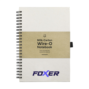 Logotrade promotional item image of: Milk-Carton Wire-O Paper Notebook A5