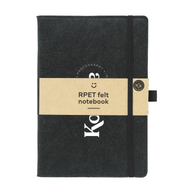 Logo trade corporate gifts picture of: Felty GRS RPET Paper Notebook A5