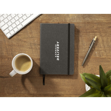 Logotrade promotional gift picture of: Montana Recycled Leather Paper Notebook A5
